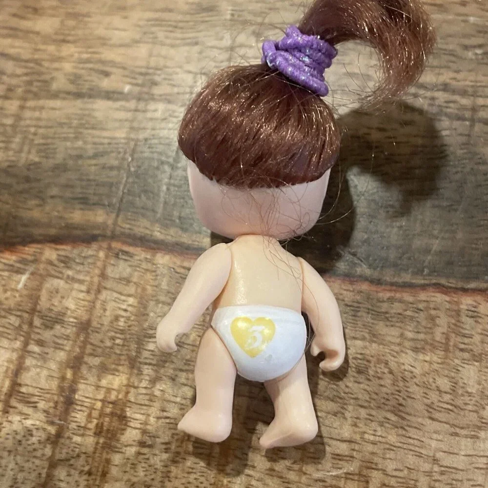 Vintage 1990 Tyco  Quints baby doll blond  # 3 Brunette Green Eyes